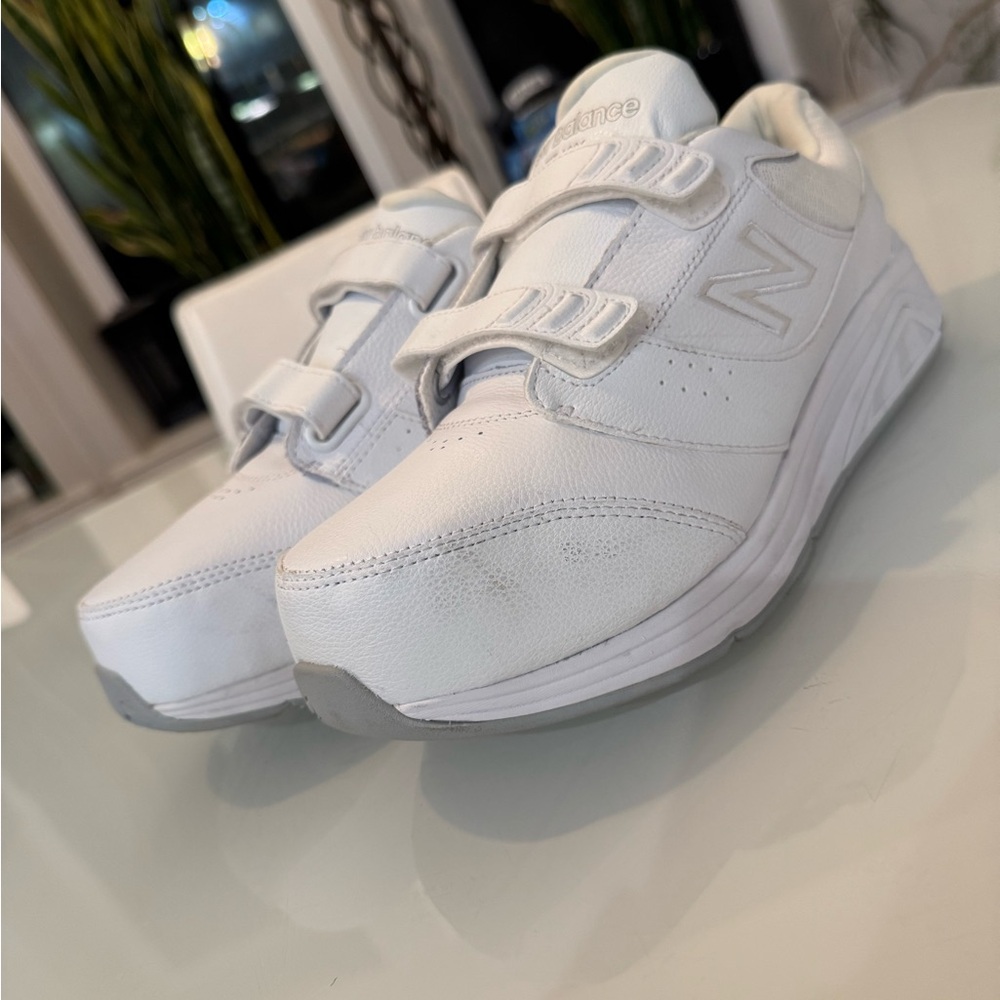 New Balance All-White Athletic Shoes - size 11 4E